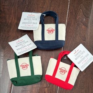 Trader Joe's Canvas Micro Tote Set (All 3)